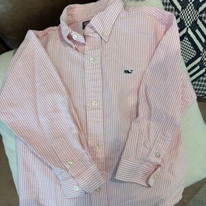 Vineyard Vines Pink and White Striped Shirt